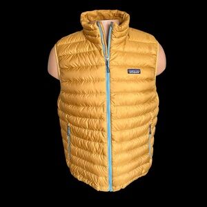 Patagonia men’s goose down quilted vest Large